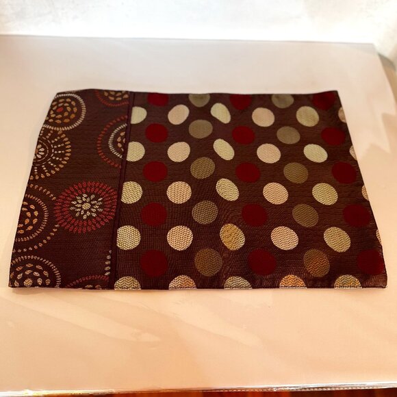 Pier 1 Imports Autumn 6 polka Dot Placements 19.5 x 13.5" - Picture 1 of 7